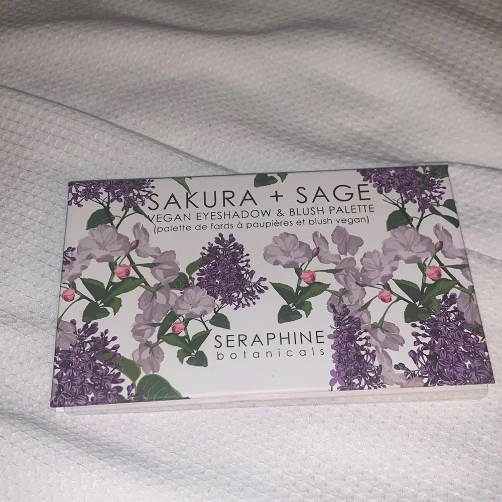 Seraphine Botanicals Sakura + Sage Eyeshadow Blush Palette Vegan NIB